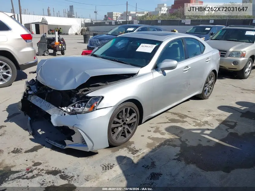 2007 LEXUS IS VIN JTHBK262X72031647 — фото 2