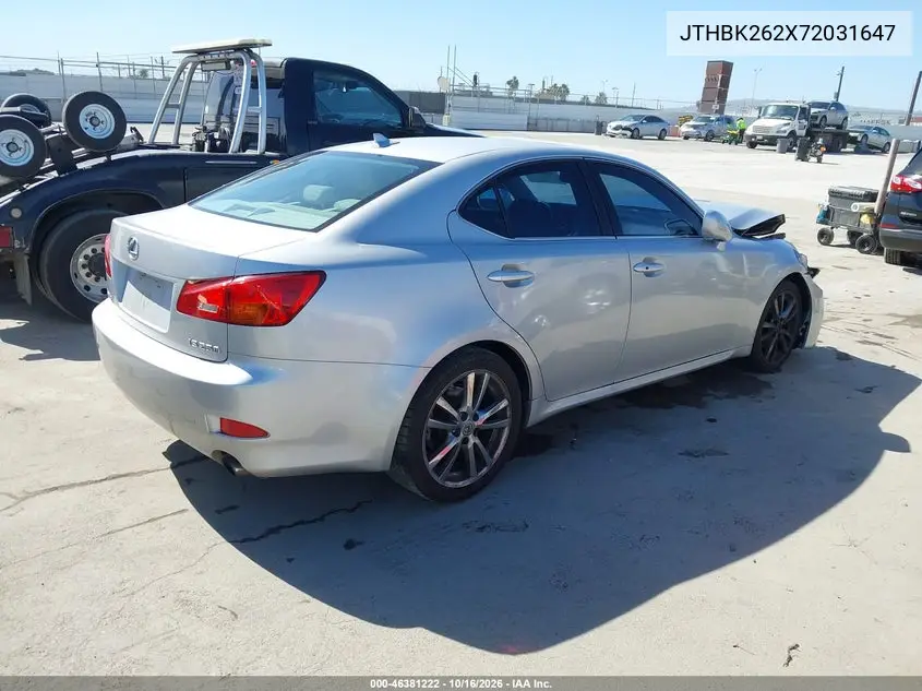 2007 LEXUS IS VIN JTHBK262X72031647 — фото 4