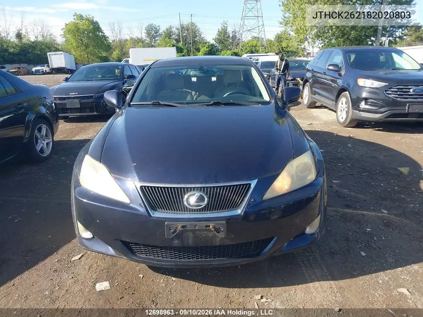 2008 LEXUS IS VIN JTHCK262182020803 — фото 12
