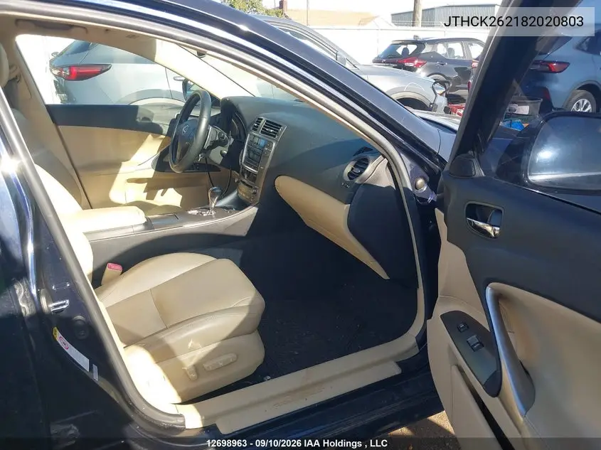2008 LEXUS IS VIN JTHCK262182020803 — фото 5
