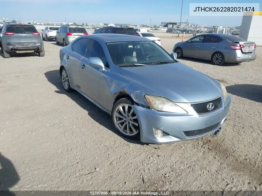 LEXUS IS 2008, VIN JTHCK262282021474