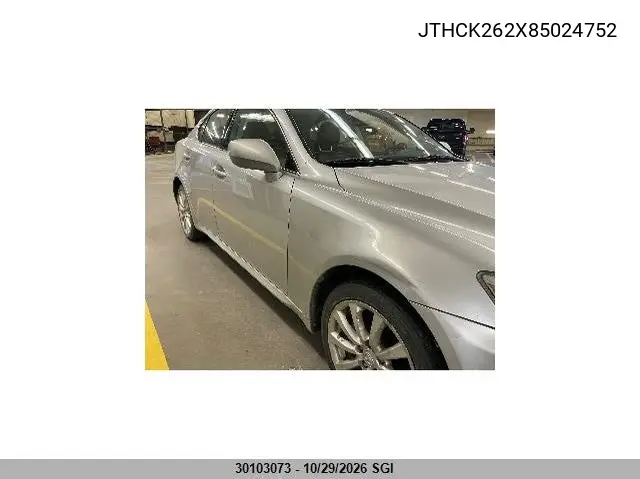 LEXUS IS 2008, VIN JTHCK262X85024752