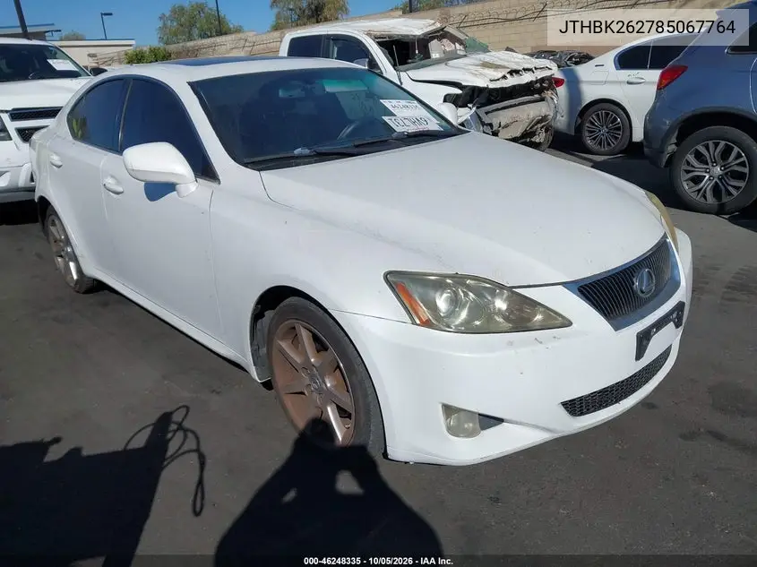 LEXUS IS 2008, VIN JTHBK262785067764