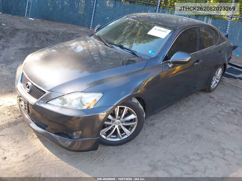 2008 LEXUS IS VIN JTHCK262082023269 — фото 2