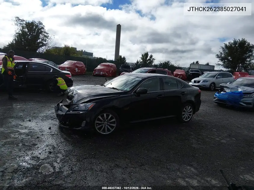 2008 LEXUS IS VIN JTHCK262385027041 — фото 2