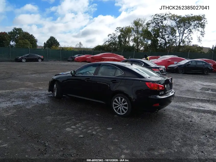 2008 LEXUS IS VIN JTHCK262385027041 — фото 3