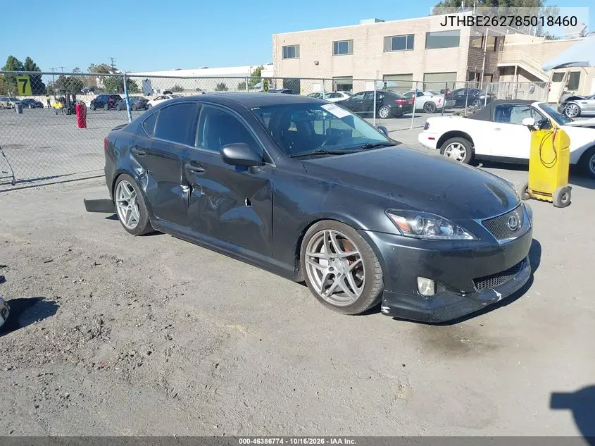LEXUS IS 2008, VIN JTHBE262785018460