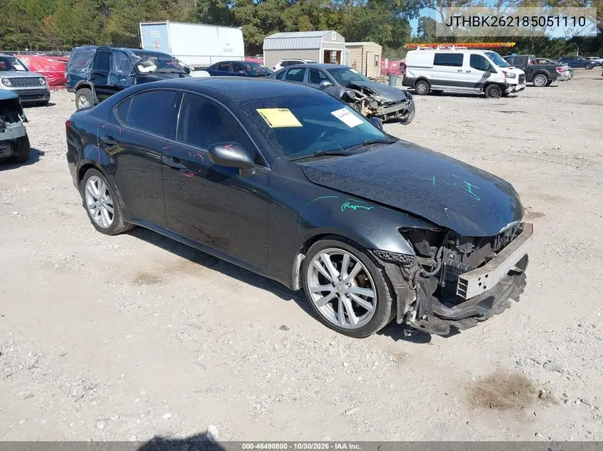 LEXUS IS 2008, VIN JTHBK262185051110