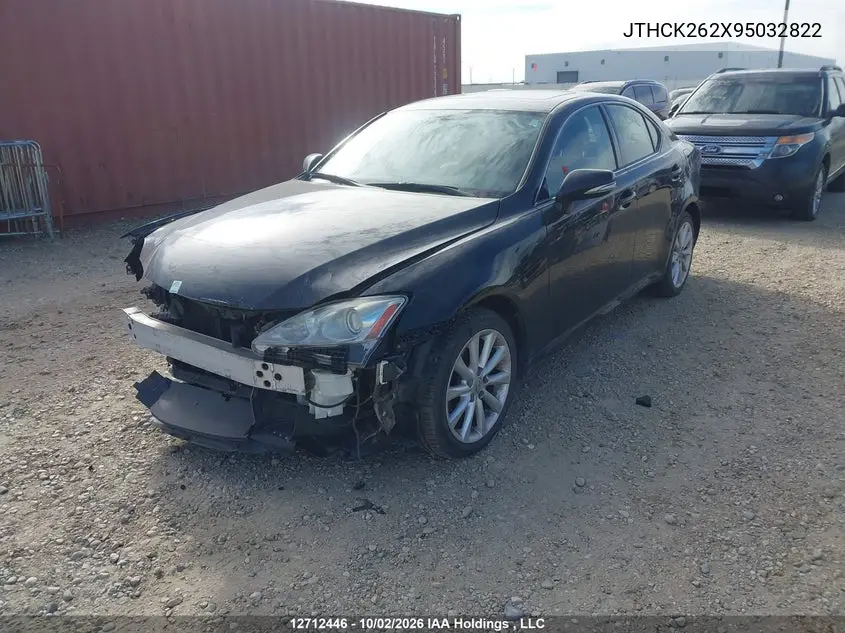 2009 LEXUS IS VIN JTHCK262X95032822 — фото 2