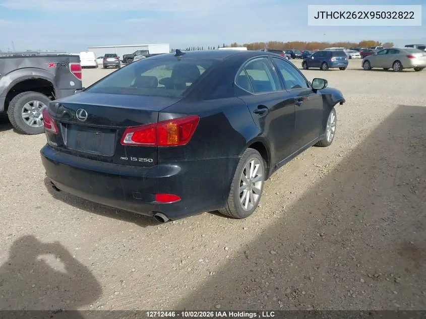 2009 LEXUS IS VIN JTHCK262X95032822 — фото 4