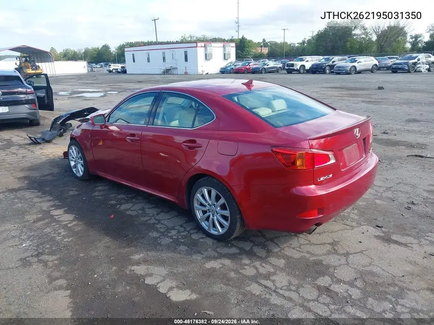 2009 LEXUS IS VIN JTHCK262195031350 — фото 3