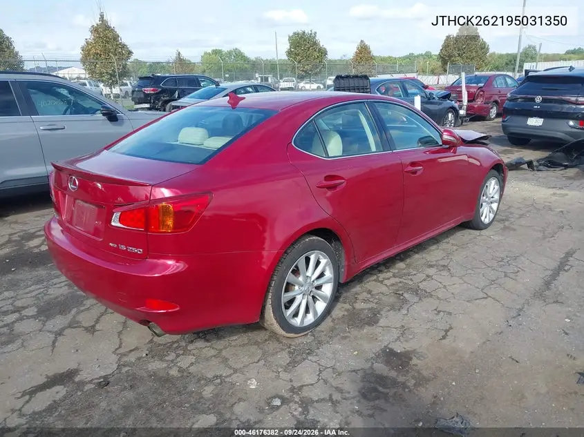 2009 LEXUS IS VIN JTHCK262195031350 — фото 4