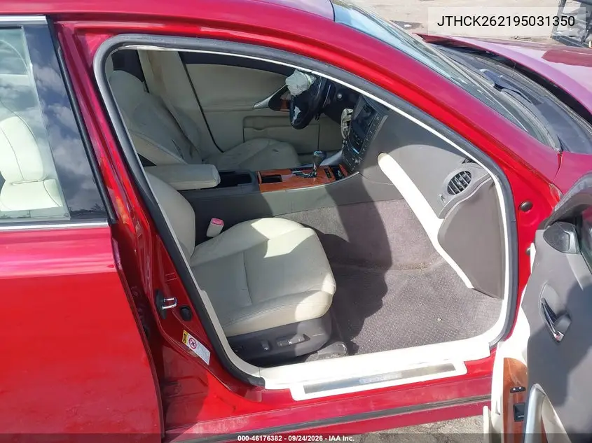 2009 LEXUS IS VIN JTHCK262195031350 — фото 5