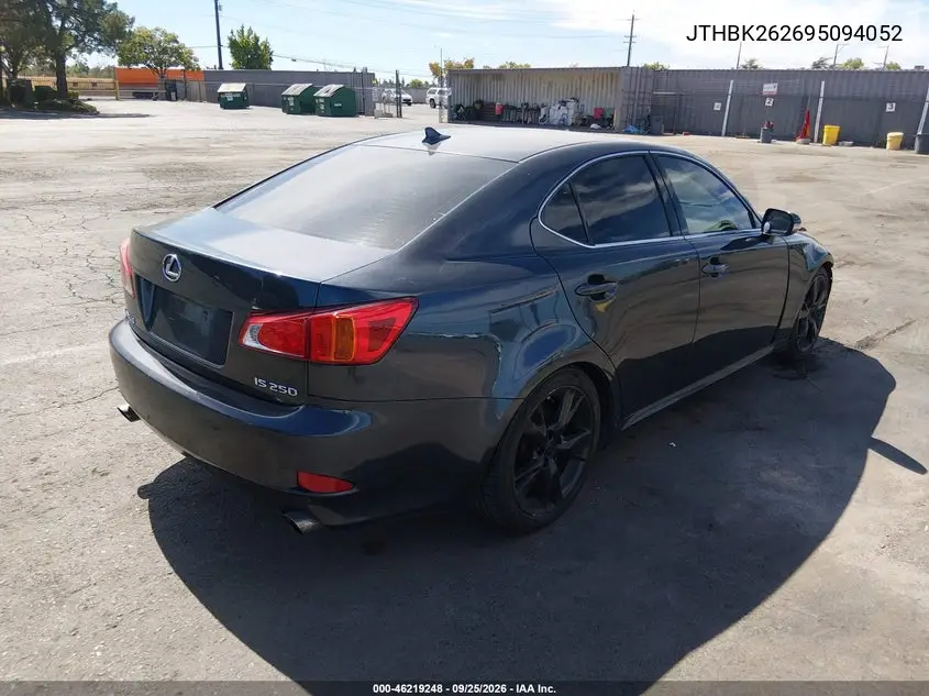 2009 LEXUS IS VIN JTHBK262695094052 — фото 4