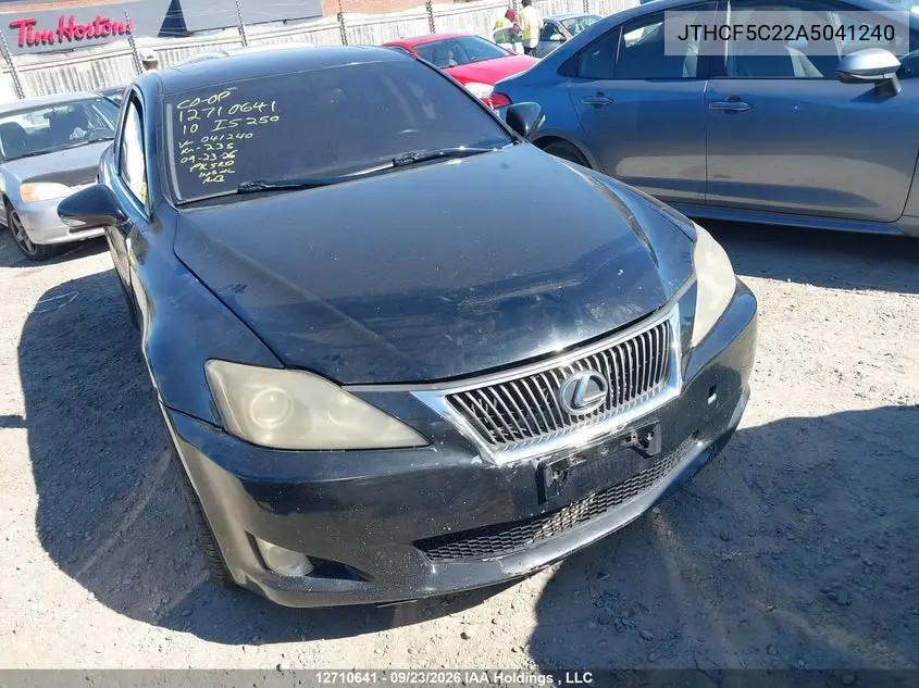 LEXUS IS 2010, VIN JTHCF5C22A5041240