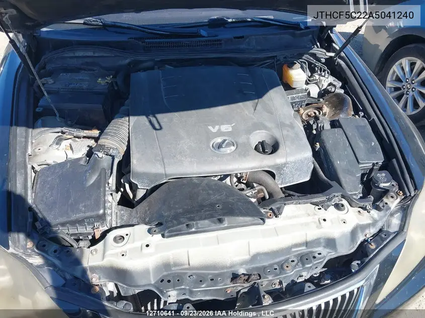 2010 LEXUS IS VIN JTHCF5C22A5041240 — фото 10