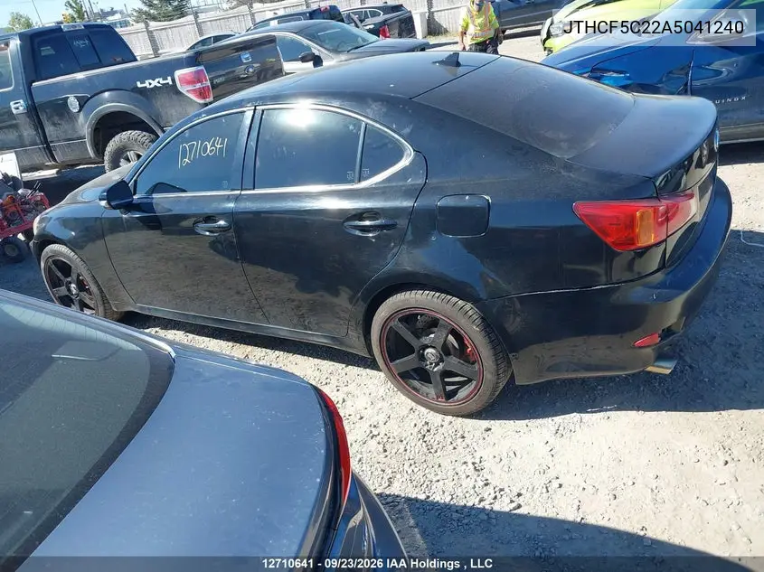 2010 LEXUS IS VIN JTHCF5C22A5041240 — фото 14