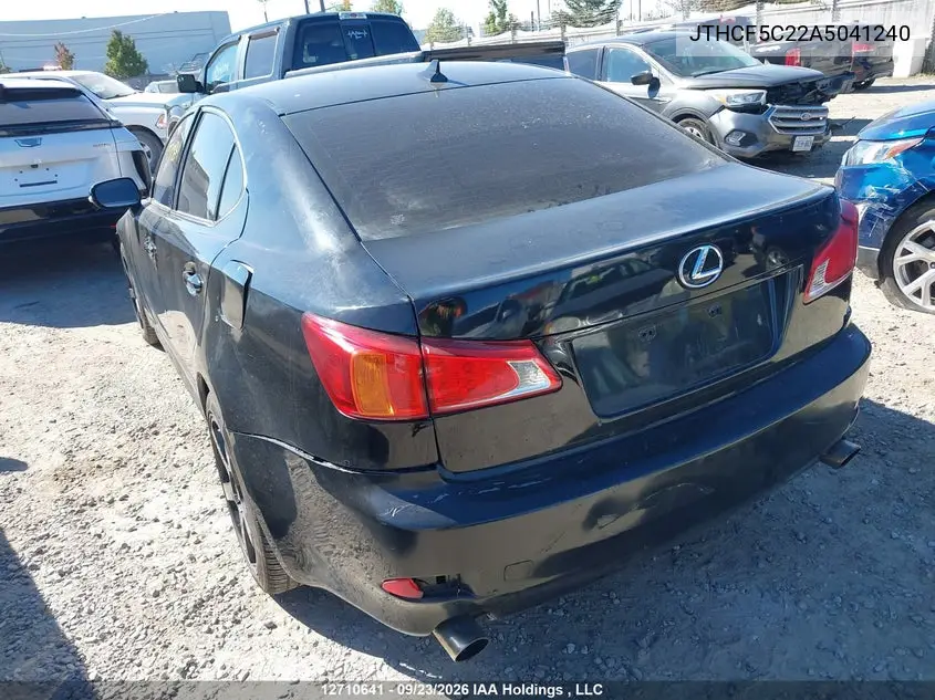 2010 LEXUS IS VIN JTHCF5C22A5041240 — фото 3