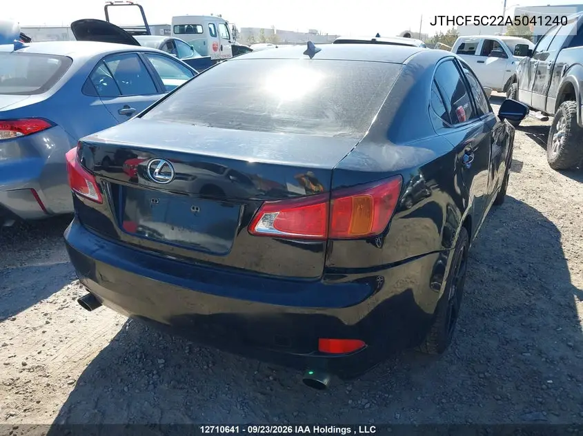 2010 LEXUS IS VIN JTHCF5C22A5041240 — фото 4