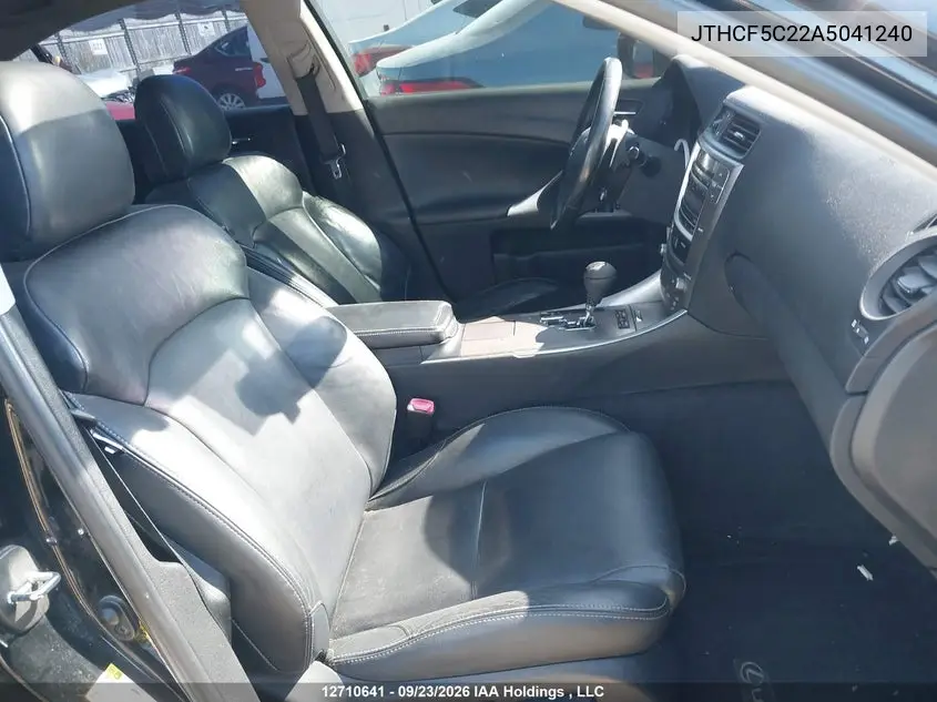 2010 LEXUS IS VIN JTHCF5C22A5041240 — фото 5