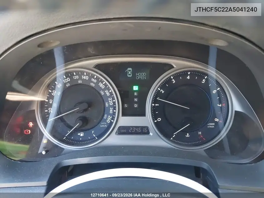 2010 LEXUS IS VIN JTHCF5C22A5041240 — фото 7