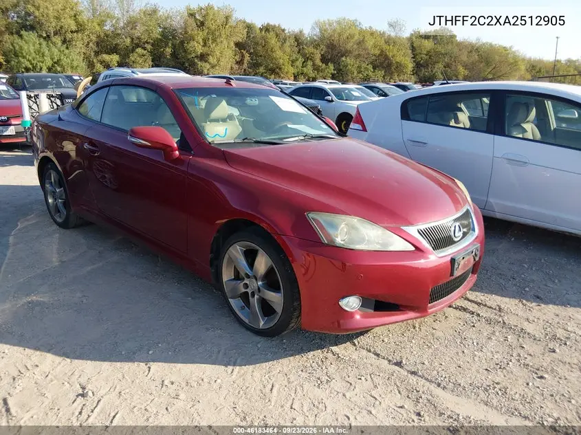 LEXUS IS 2010, VIN JTHFF2C2XA2512905