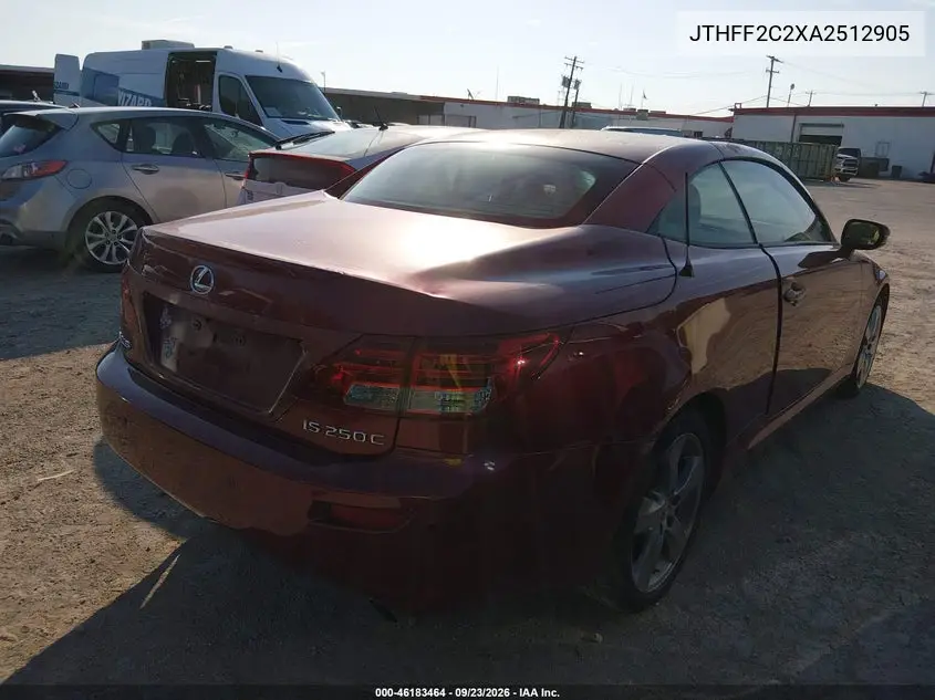 2010 LEXUS IS VIN JTHFF2C2XA2512905 — фото 4