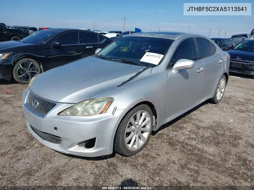 2010 LEXUS IS VIN JTHBF5C2XA5113541 — фото 2