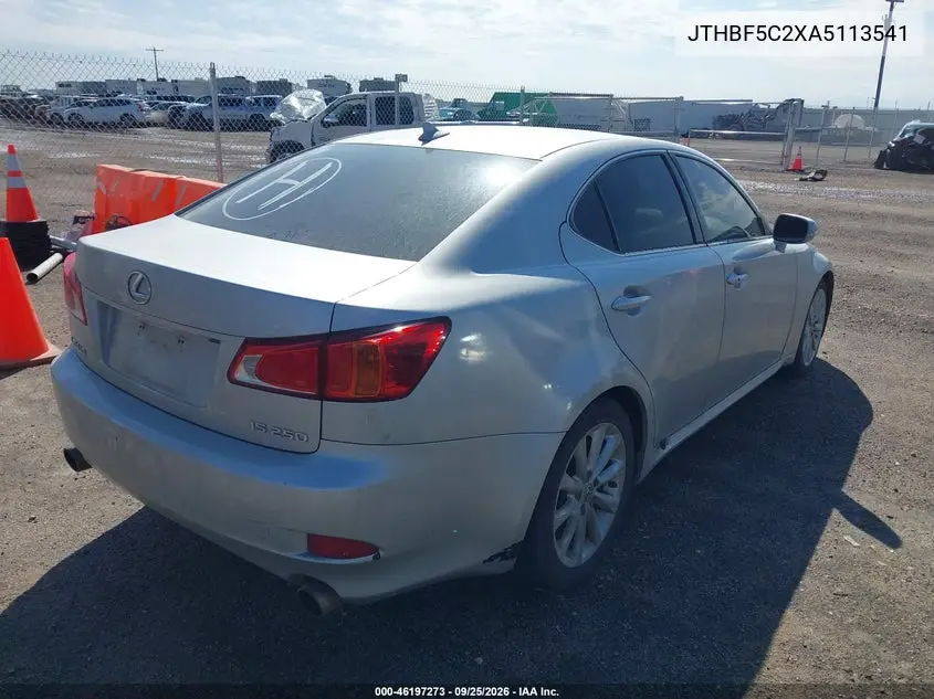 2010 LEXUS IS VIN JTHBF5C2XA5113541 — фото 4