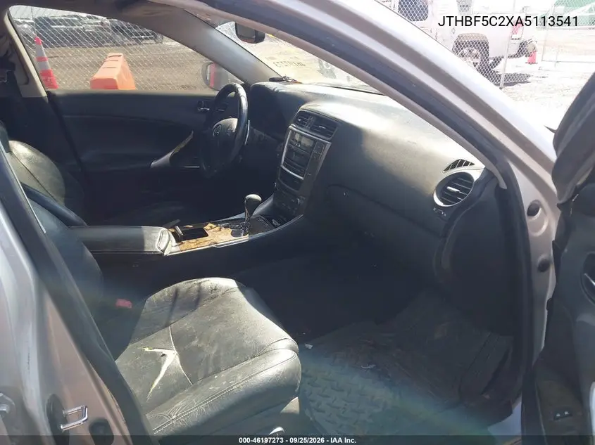 2010 LEXUS IS VIN JTHBF5C2XA5113541 — фото 5