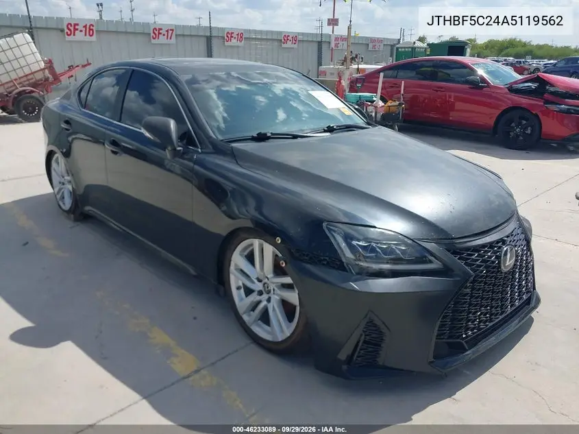 LEXUS IS 2010, VIN JTHBF5C24A5119562