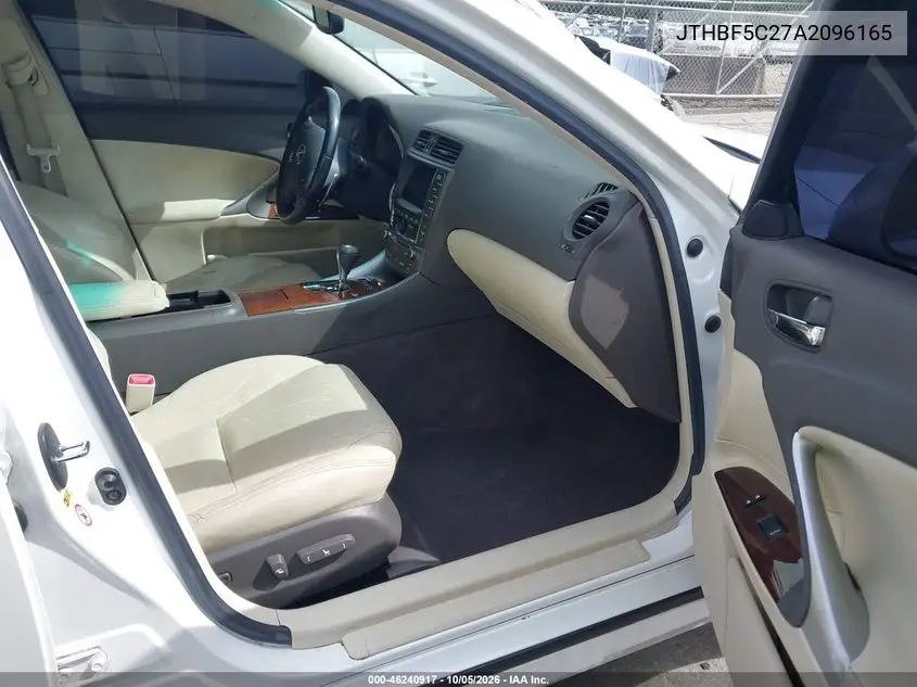 2010 LEXUS IS VIN JTHBF5C27A2096165 — фото 5