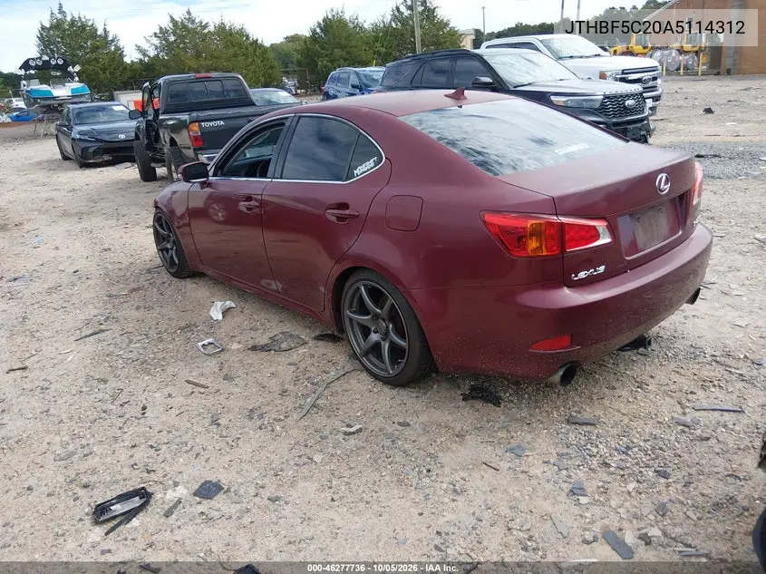 2010 LEXUS IS VIN JTHBF5C20A5114312 — фото 3