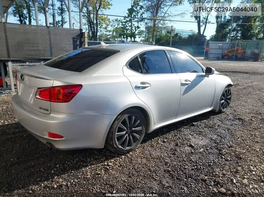 2010 LEXUS IS VIN JTHCF5C29A5044040 — фото 4