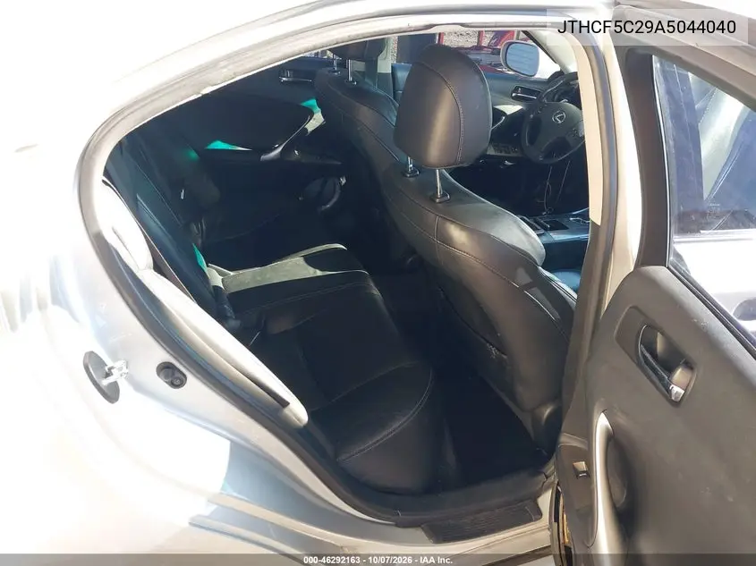 2010 LEXUS IS VIN JTHCF5C29A5044040 — фото 8