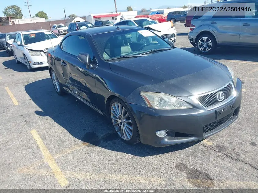 LEXUS IS 2010, VIN JTHFE2C22A2504946