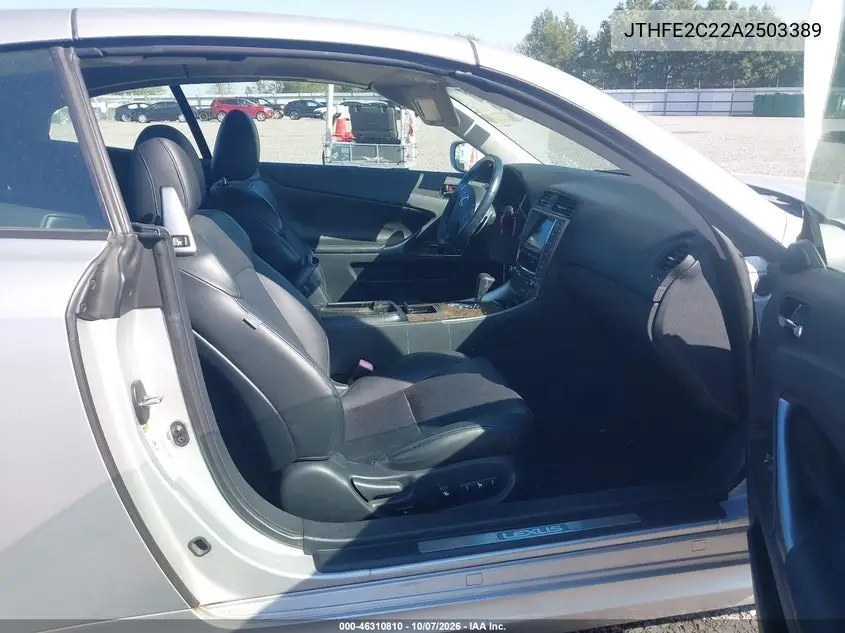 2010 LEXUS IS VIN JTHFE2C22A2503389 — фото 5