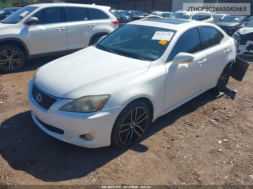 2010 LEXUS IS VIN JTHCF5C26A5042665 — фото 2