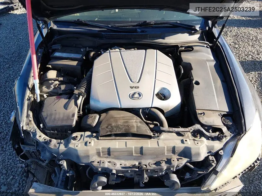 2010 LEXUS IS VIN JTHFE2C25A2503239 — фото 11