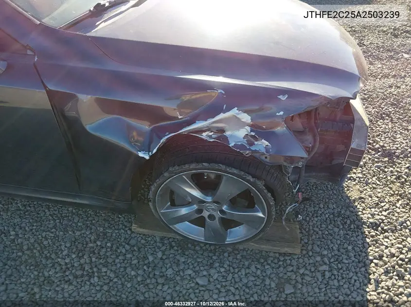LEXUS IS 2010, VIN JTHFE2C25A2503239