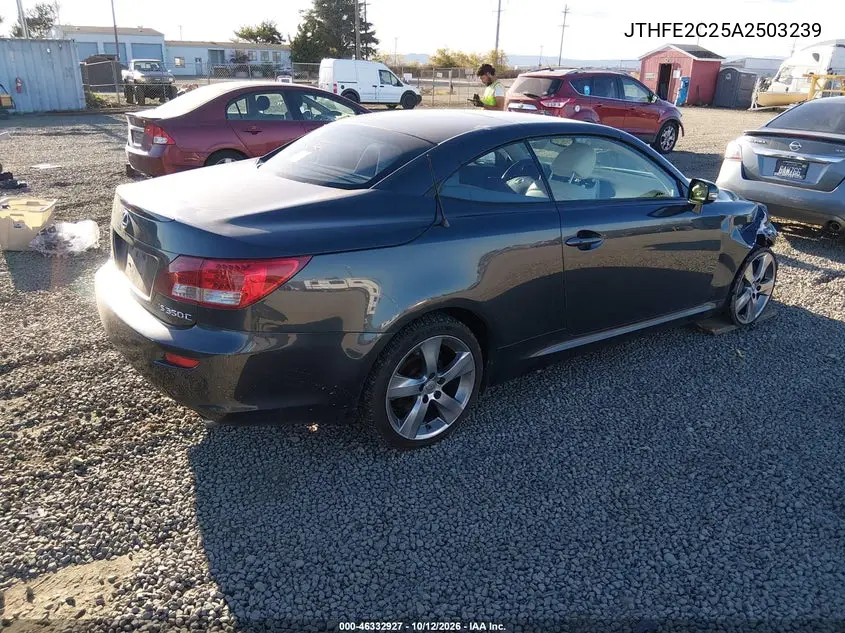 2010 LEXUS IS VIN JTHFE2C25A2503239 — фото 5
