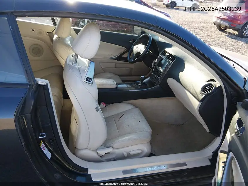 2010 LEXUS IS VIN JTHFE2C25A2503239 — фото 6