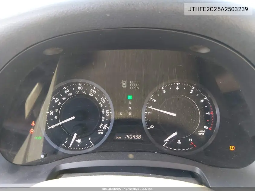 2010 LEXUS IS VIN JTHFE2C25A2503239 — фото 8