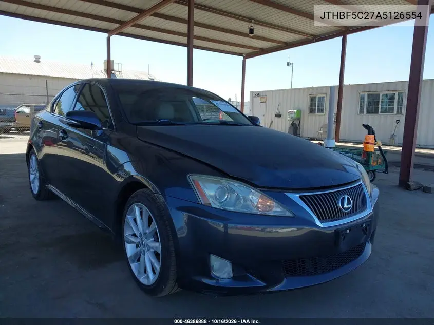 LEXUS IS 2010, VIN JTHBF5C27A5126554