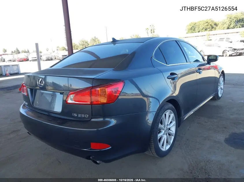 2010 LEXUS IS VIN JTHBF5C27A5126554 — фото 4