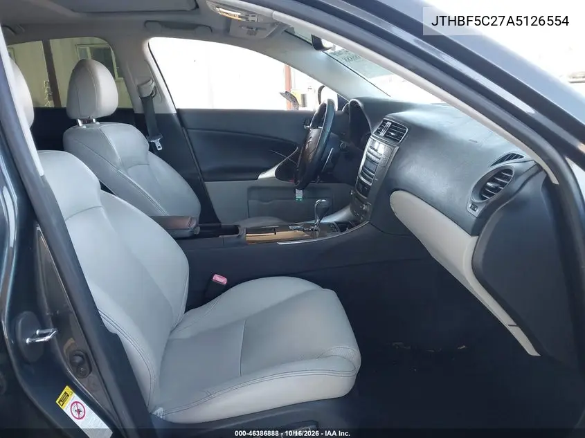2010 LEXUS IS VIN JTHBF5C27A5126554 — фото 5