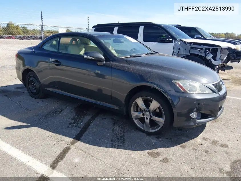 LEXUS IS 2010, VIN JTHFF2C2XA2513990