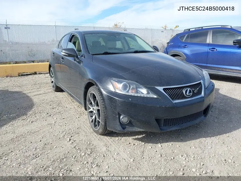 LEXUS IS 2011, VIN JTHCE5C24B5000418