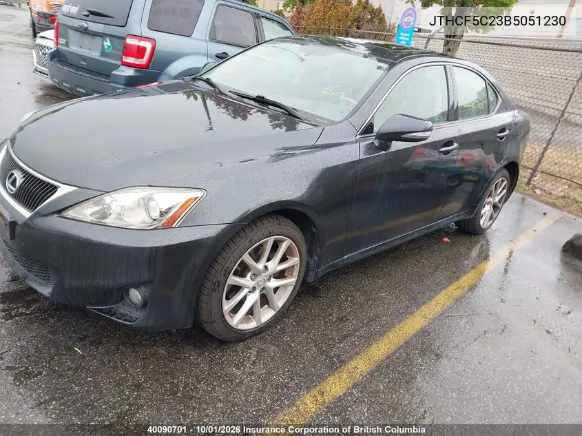 2011 LEXUS IS VIN JTHCF5C23B5051230 — фото 2