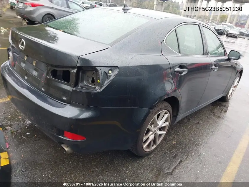 2011 LEXUS IS VIN JTHCF5C23B5051230 — фото 4